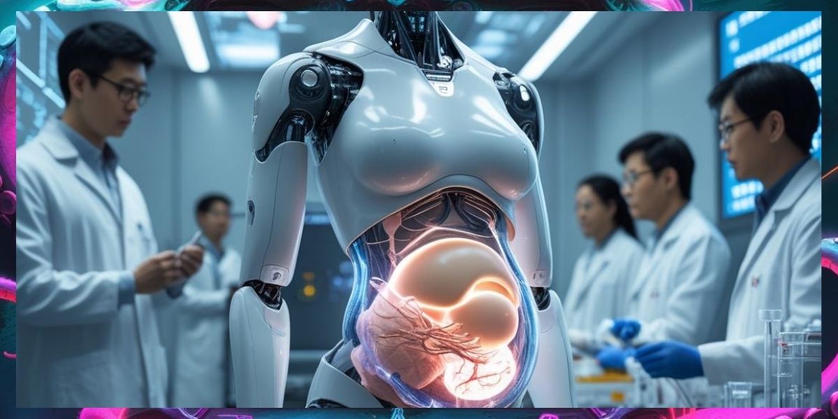 pregnant humanoid robot